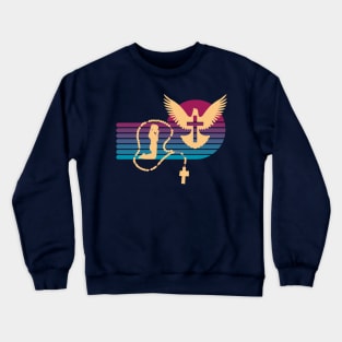 retro christian prayer gift Crewneck Sweatshirt